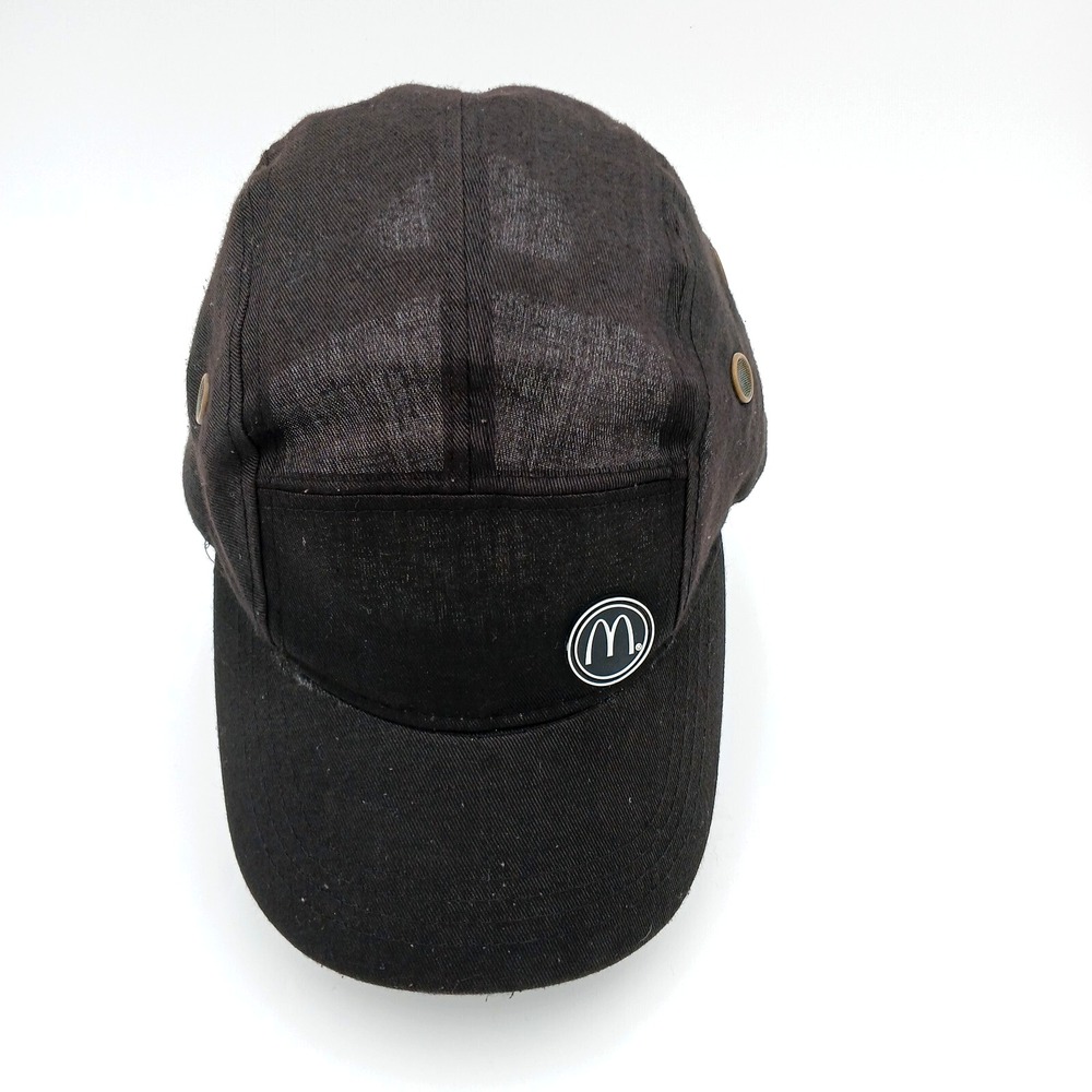 McDonald's 5 Panel Hat Black Adult One Size Employee Uniform‎ Work Apparel